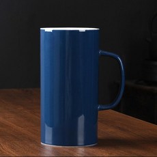 세라믹 대용량 1리터 카페 머그잔 도자기 라떼 스탠다드, 1300ml블루