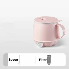 다기능 전기 스튜 용 우유 보온병 220V 500ML 미니호환 주전자 사무실 스마트 가열, 02 KR, 01 CHINA, 02 다크 그