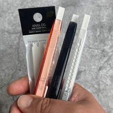 아날로그 슬라이딩 지우개 PVC프리 샤프식 슬라이드 더스트프리 리필 잘지워지는, 리필 （2개입）, 단품