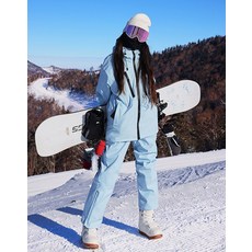 해피유통 여자 성인 방수 트레이닝 세트 겨울 스키복 세트 방풍 보온 운동복 멀티 포켓 패션 BJJ001