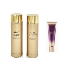 AHC 바이탈 골든 콜라겐 토너 + 로션 + 에이지리스 아이크림 30ml, 1세트