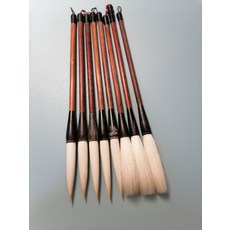 老毛筆 純羊毫 中光鋒 紅木杆 牛角鬥 筆長7.5釐米 口徑1.2釐米, 1個, 參考詳情頁