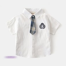 WAPYPY 學院風領帶襯衫 男童襯衫