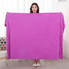 비치 가운 워터파크 수영복 대형 타올 서핑 다이빙 해변 물놀이 타월, 60x90cm, 퍼플, 1개