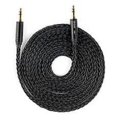 Keephifi KBEAR AUX08 Plus 3.5 to 3.5mm 4N 8줄 OFC 은도금 오디오 AUX 케이블, 1개, 블랙, 2m