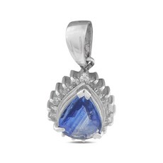 LB 익스클루시브 중고 플래티넘 다이아몬드 앤 사파이어 장식 펜던트