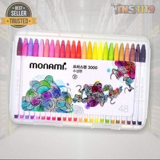 티엔에스 모나미 프러스펜 48색 세트 수성 컬러펜 마킹 드로잉용