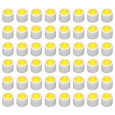 파티짱 LED 캔들 양초 파티 장식 인테리어 소품, LED 미니초 (옐로우), 48개