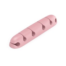 【6孔】全硅膠多功能理綫器桌麵集綫器自粘電綫卡綫扣整理固定器, 粉色1件, 1個