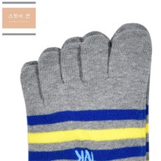 스토어연 남성 발가락 덧신양말 컬러 라인 신사 발가락 페이크삭스 발냄새감소