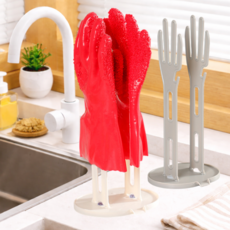 리브플 위생건조 간편설치 고무장갑 건조대, 2개, 화이트+그레이