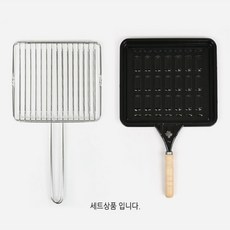 석쇠 그릴 팬 생선 스텐 꼬치 숯불 업소용 삼겹살, 로타리 석쇠세트(대)