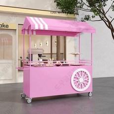 푸드트럭 이동식 푸드카 커피트럭 커피 다기능 카트 노점 밥차 트레일러 카페 포장마차 야시장 스낵차 디저트차 커피차 대여 출장용 야시장용 매대 이동식 손수레 야시장 가판대 홍보 차량, 레드 200x60x190, 단일 모델