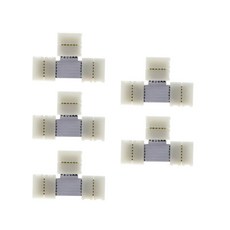 12mm 6 핀 RGB CCT L T X 모양 납땜 없음 RGBCCT RGBCW LED 스트립 라이트 커넥터용 쉬운 남성 커넥터 5, 5 PCS, 6pin T connector