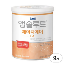 앱솔루트 에이치에이 분유, 400g, 9개