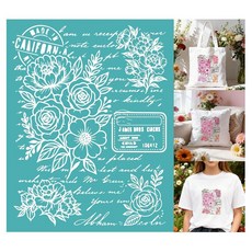GOMAKERER 2 Sheets Vintage Floral Silk Screen Stencil Writing Pattern Postmark Mesh Transfer Sten, GOMAKERER 2 Sheets Vintage Flo