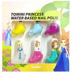 투미니 프린세스수성매니큐어, 6컬러, 1세트