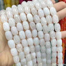 10X14MM 드럼 배럴 모양 천연석 다채로운 마노 루즈 스페이서 참 DIY 팔찌 목걸이 액세서리, 01 10X14MM about 13pcs, 08 2