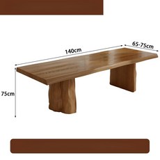 프라젯 6인용원목식탁 테이블 세트 월넛 원목 6인, 벤치 의자 2, 클래식 5cm 원목 140x65-75x75
