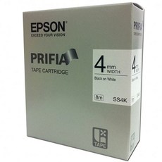 엡손 라벨테이프 SS4K.4mm/백/흑글씨.1개 han579aC, 단일