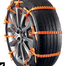 차량용 간편장착 케이블타이형 스노우체인 화물차 승합차 포터 자가용 겨울철 눈길, 1개