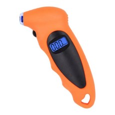 고정밀 디지털 타이어 압력 게이지 디스플레이 범위 자동차 공기압 테스터 걸이 구멍, 4. Orange, 1개