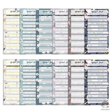 活頁記帳本，預算表/理財收納本，多功能家計簿，輕鬆管理財務, 1個, A6 小碎花 預算卡