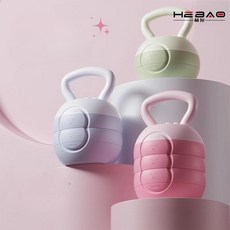 무게 조절 커틀벨 여성용 홈트 중량 변경 가능, 2-10kg 핑크 케틀벨 (조절 가능한 무게)