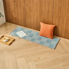 [모던하우스 인천점] 폭신한 대나무 매트 겸 방석 블루 패턴 50x150 -[CB4126006], 블루패턴