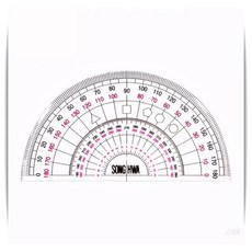 로넬리빙 송화 700 NO.005 각도기 13cm 학용 투명 플라스틱 측정도구 1개입