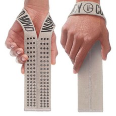 WARM BODY COLD MIND WBCM 拉力帶，加厚耐磨，輔助背部訓練，提升抓握力, WBCM 米白黑, 1個