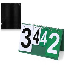 Sonwyoung 2 Pack Over Net Tennis Score Keeper Flip Scoreboards Portable for Volleyball Basketball, Green