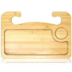 에코너 IN 있는 홀더가 노트북 자동차 콘솔 트레이 스티어링 음료 차량용 데스크 자동차용, Wooden