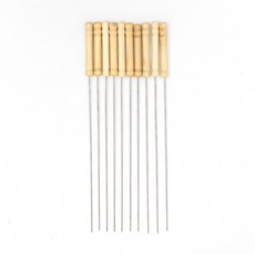 캠핑용 우드핸들 바비큐 꼬치세트 10p