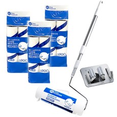 월드크린 테이프클리너 대형 24cm 3단 + 돌돌이 90회 6롤 + 스텐 도구걸이, 1개