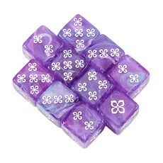 10pcs D6 주사위 세트 독특한 잎/꽃/연인 심장/다이아몬드 패턴 파티 엔터테인먼트, 05 05