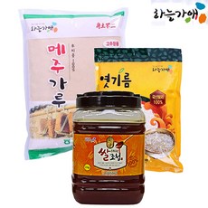 하늘가애 함양농협 고추장 담그기 세트 메주가루 1kg＋엿기름 1kg＋쌀조청 3kg