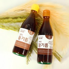 엄지척방앗간 전통방식 저온압착 들기름(들깨100%), 2개, 350ml