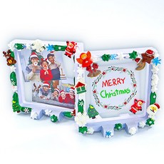 크리스마스 데코덴 투명 액자 아이놀이키트 만들기장난감 diy 미술시간 학교 공작