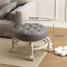 엘에이스 쿠션 이동식의자 앉은뱅이 바퀴의자, 그레이, 1개