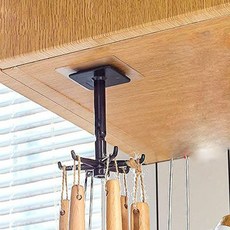 조리도구 걸이 주방도구 키친툴 정리행거 부착식 블랙 chl+29598NF