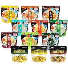 Satake 魔法米飯 5年保存 沖泡飯 露營 登山 防災食品, 1個, 12種類各1包