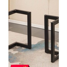 우드슬랩 다리 철제 책상 테이블 프레임 지지대 교체, 블랙 50폭x72높이