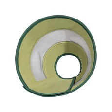 HiDREAM 網格透氣寵物伊莉莎白頸圈，防舔咬頭套，貓狗通用，舒適透氣，可調節尺寸, 抹茶綠,L, 1個