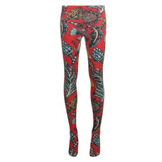 라 더블제이 나뭇잎 프린트 미드웨이스트 타이즈