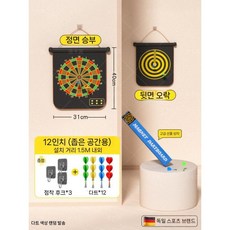 자석 다트 플레이트 가정용 실내 가정 완구 세트 자력 자성 강자성 소프트, C. 선물상자 12인치 다트x12