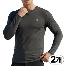 1+1 센터폴 남성 아이스 냉감 라운드 긴팔티 기본핏 신축성 쾌적한 기능성 티셔츠 002