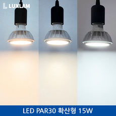 룩스램 LED PAR30 확산형 15W 전구색/백색/주광색, 주광색, 1개