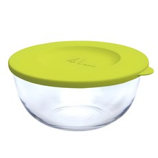 Glass Rock 簡易攪拌碗單件, 攪拌碗+蓋子, 1入, 綠色