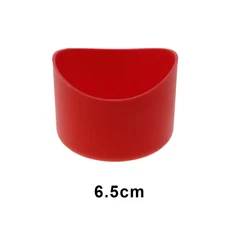JCD 6.5cm 실리콘 컵베이스 보호 커버 고무 바닥 슬리브 절연 미끄럼 방지 물병 액세서리, 11 Red